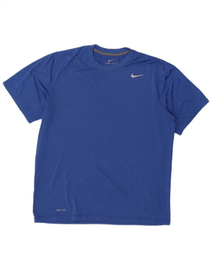 Nike - Camiseta Dri Fit para hombre, talla 42/44, poliéster azul grande