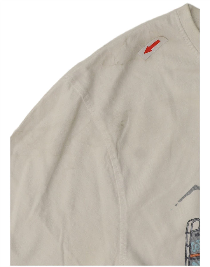 Saltrock - Camiseta gráfica para hombre, talla pequeña, algodón blanco