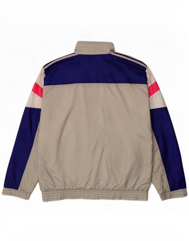Adidas - Chaqueta de chándal para hombre, talla 38/40, color gris medio, poliamida