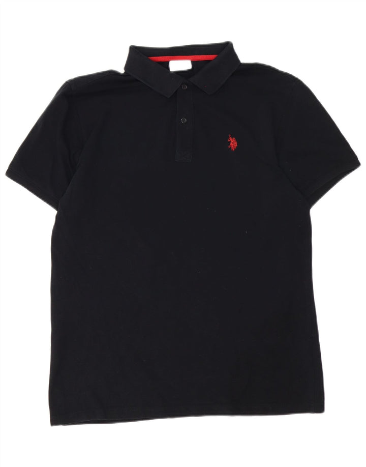 Asociación de Polo de EE. UU. Camisa Hombre Grande Algodón Negro