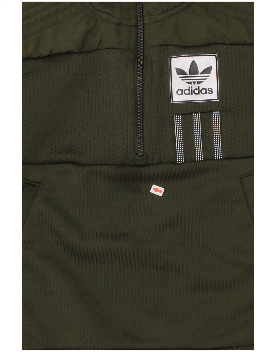 Adidas Boys Graphic Zip Neck Sudadera Jumper 7-8 años Verde Poliéster