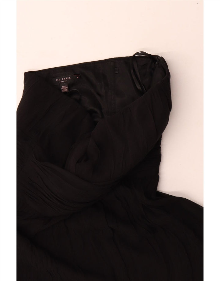 Ted Baker Vestido Sin Tirantes Para Mujer Talla 4 Grande Seda Negra