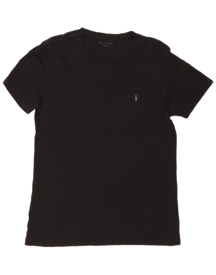 ALL SAINTS Camiseta para hombre Top Medium Black Cotton