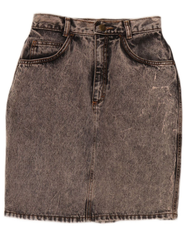 Falda vaquera vintage para mujer IT 34 2XS W24 Algodón gris
