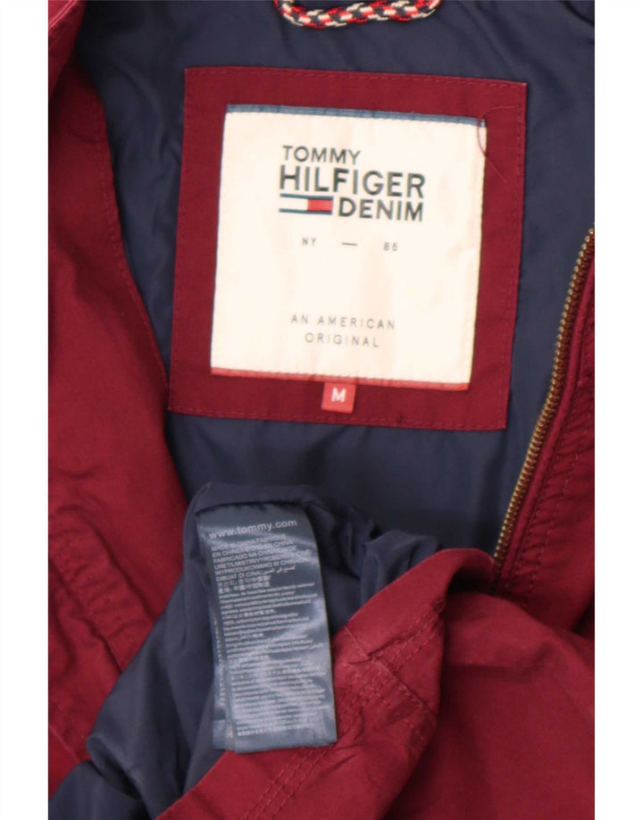 Tommy Hilfiger Chaqueta Bomber para Hombre UK 38 Algodón Burdeos Medio