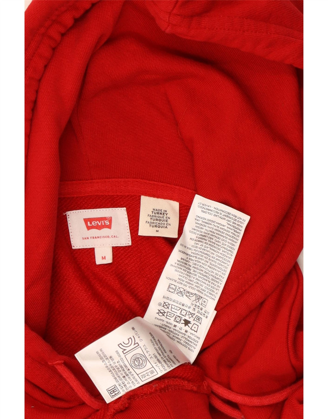 Levi's Hombre Sudadera Con Capucha Gráfica Jersey De Algodón Rojo Medio