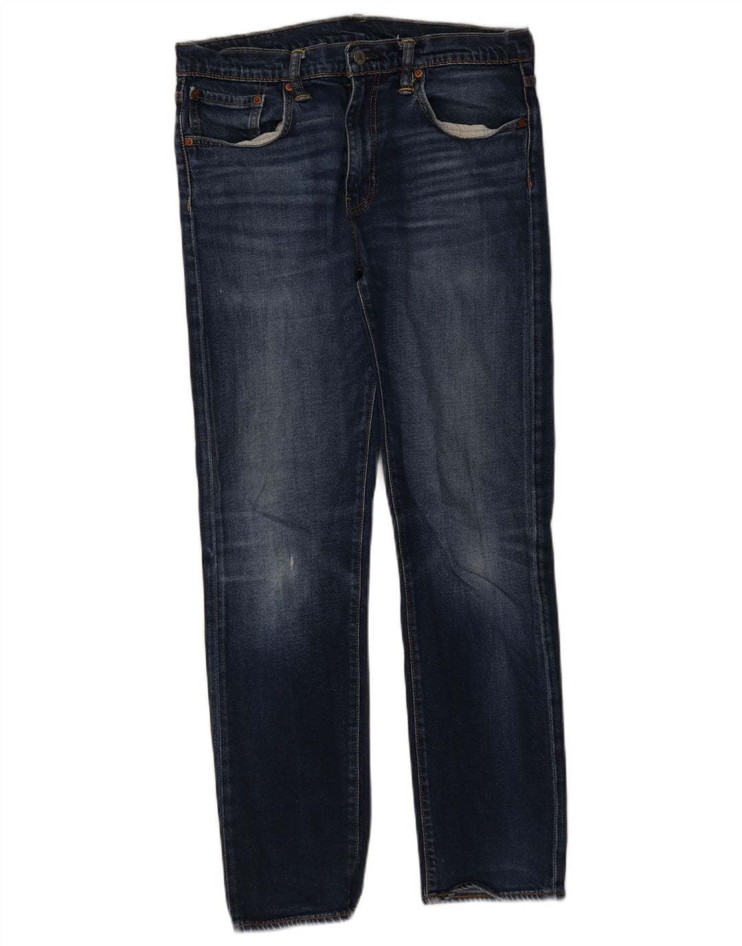 Levi's Vaqueros Rectos Desgastados Mujer W33 L32 Algodón Azul