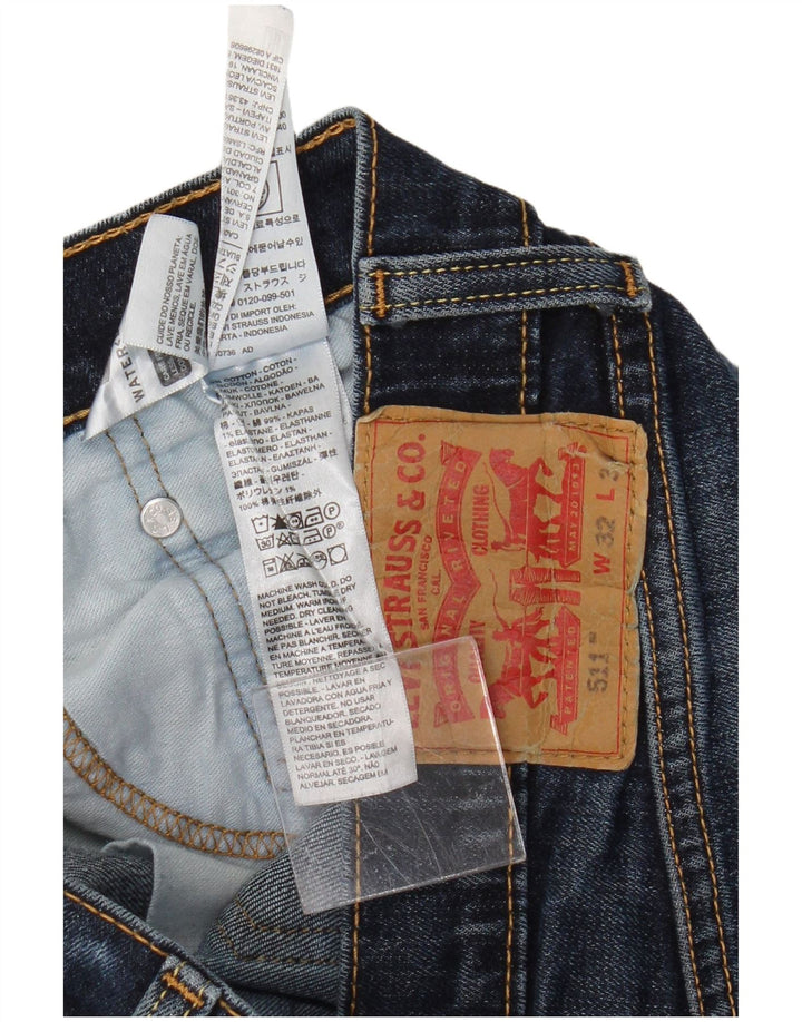 Levi's Hombre 511 Slim Jeans W32 L34 Algodón Azul Marino