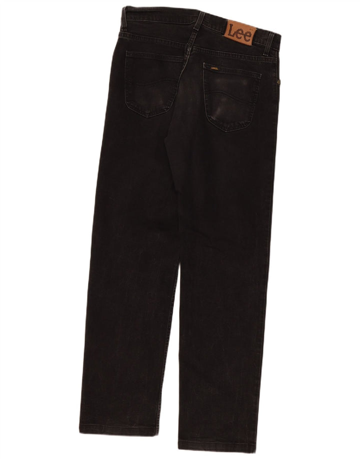 Lee Vaqueros Rectos Brooklyn para Hombre W33 L31 Algodón Negro