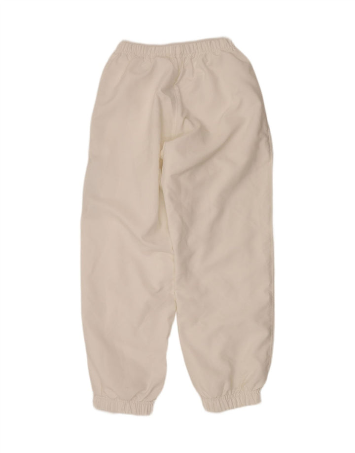 VINTAGE Mens Tracksuit Trousers Joggers XL  White Polyamide
