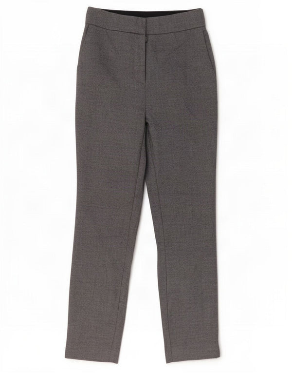 Zara Mujer Pantalones Chinos Slim Small W26 L27 Bloque De Color Gris