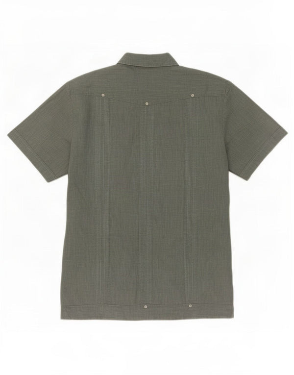 Romani Camisa de manga corta para hombre Poliéster Paisley verde grande