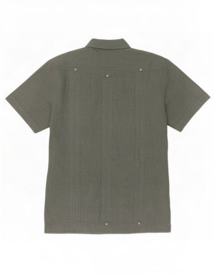 Romani Camisa de manga corta para hombre Poliéster Paisley verde grande
