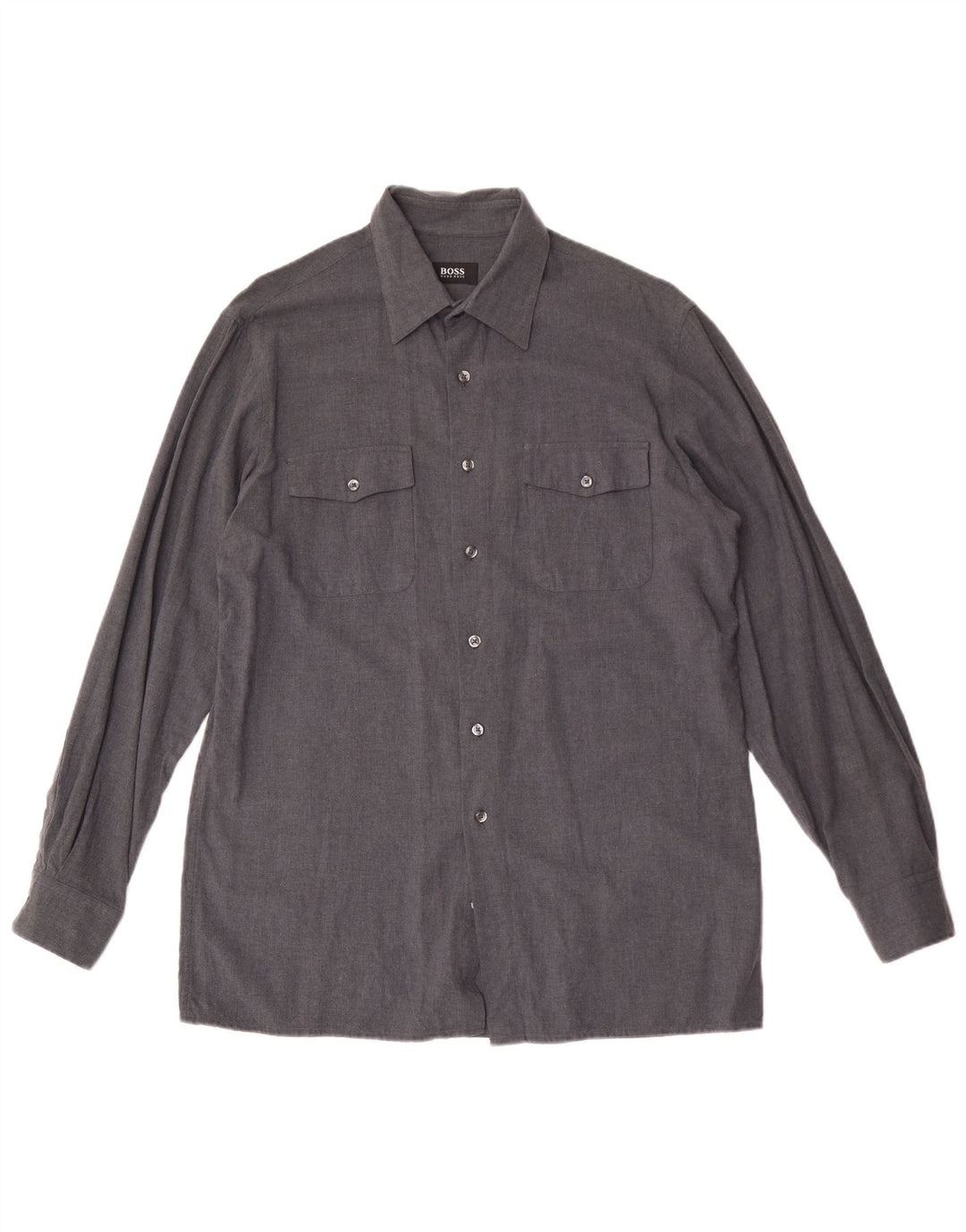 Camisa Hugo Boss Hombre Grande Viscosa Gris