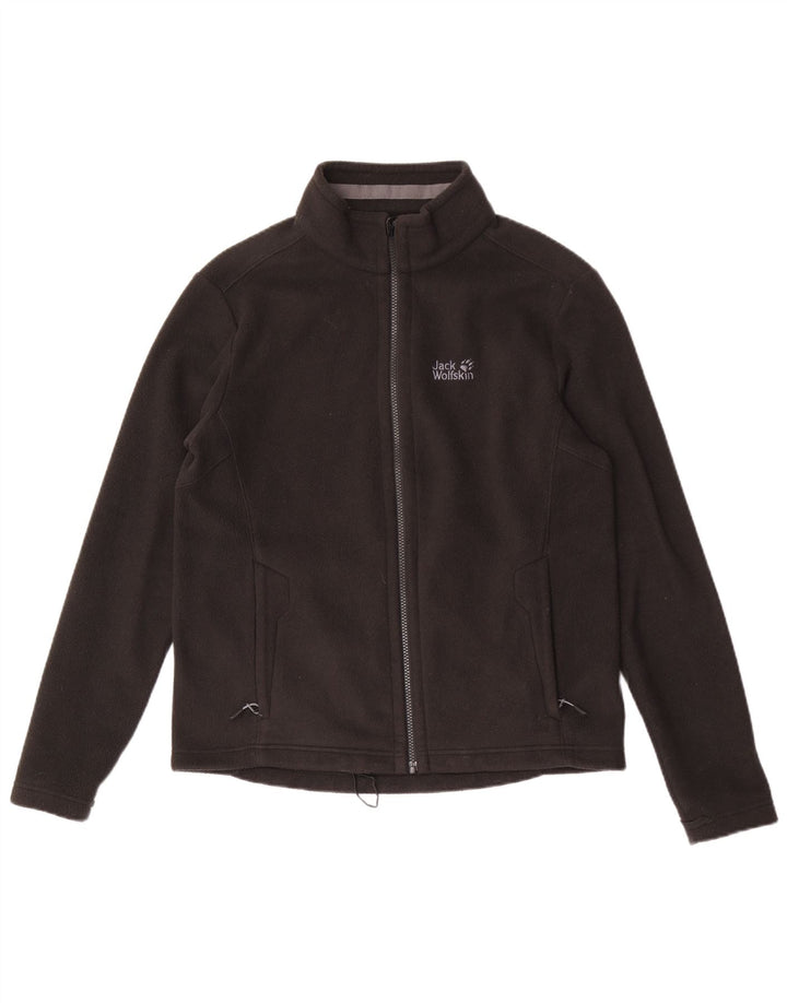 Jack Wolfskin Chaqueta polar para hombre UK 36/38 Small Negro Poliéster