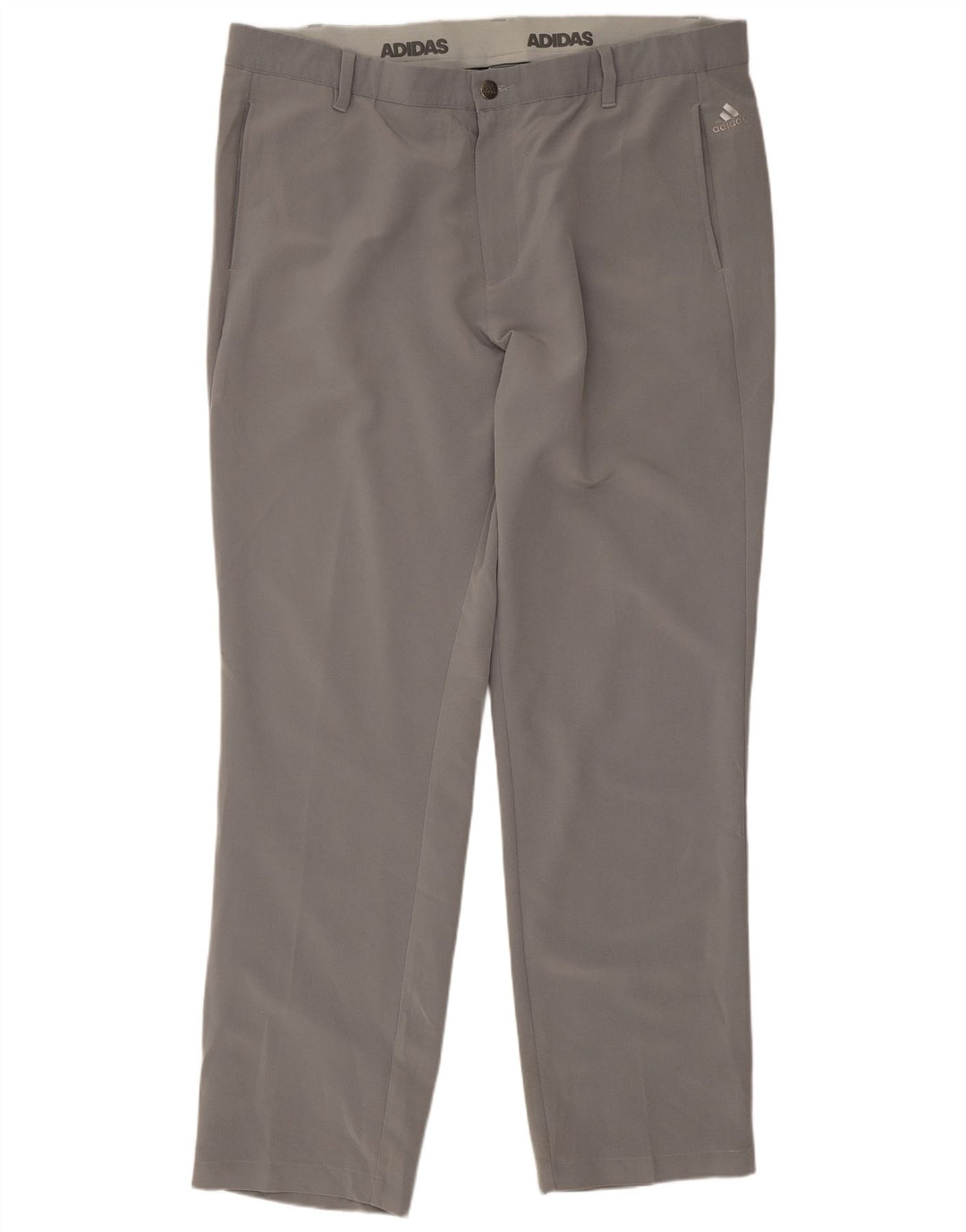 Pantalón chino recto Adidas para hombre W38 L32 Poliéster gris