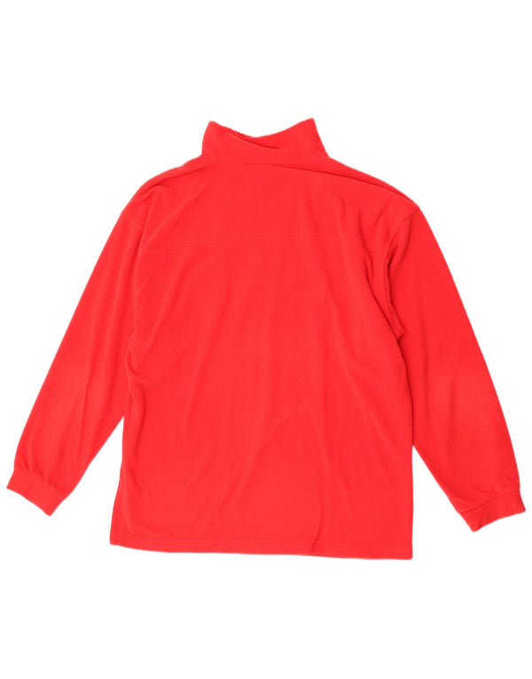 Schoffel Hombre Jersey De Forro Polar Con Cremallera Y Cuello Medio Rojo