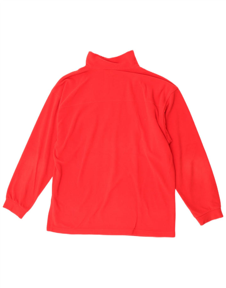 Schoffel Hombre Jersey De Forro Polar Con Cremallera Y Cuello Medio Rojo
