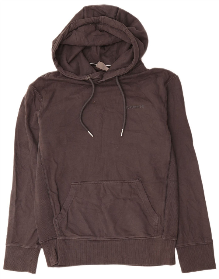 Superdry Jersey con capucha para hombre, talla pequeña, algodón gris