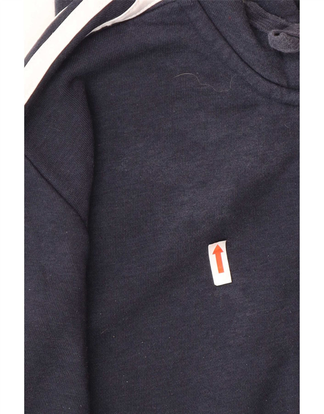 Adidas Hombre Zip Sudadera Con Capucha Suéter Medio Azul Marino Algodón
