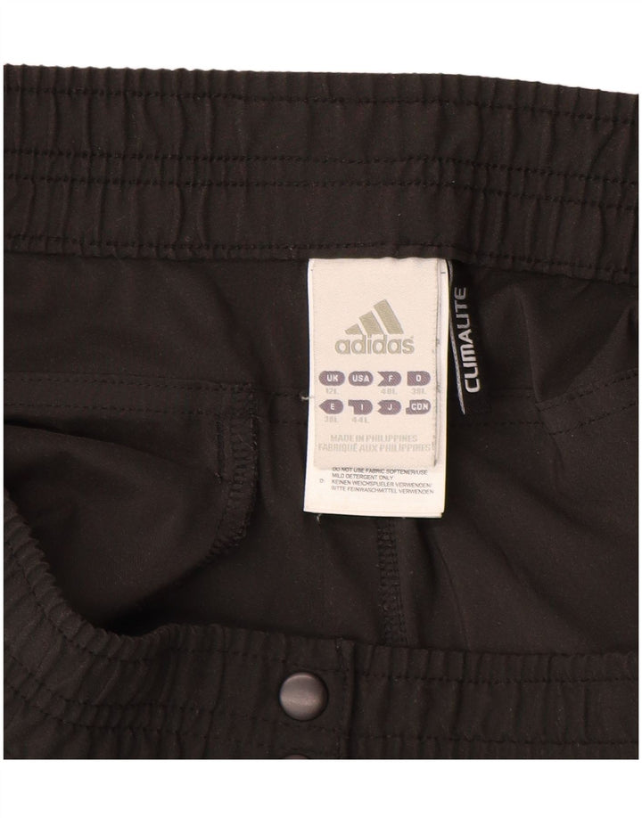 Adidas Mujer Climalite Chándal Pantalones UK 12 Mediano Negro Poliéster