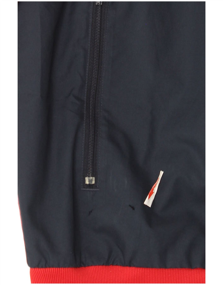 Adidas - Chaqueta de chándal con capucha para hombre, color rojo medio, poliéster color block