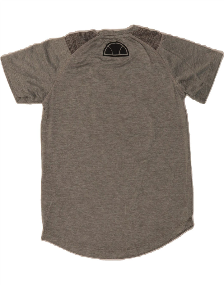 ELLESSE Boys T-Shirt Top 10-11 Years Medium Grey Colourblock Polyester Vintage Ellesse and Second-Hand Ellesse from Messina Hembry 