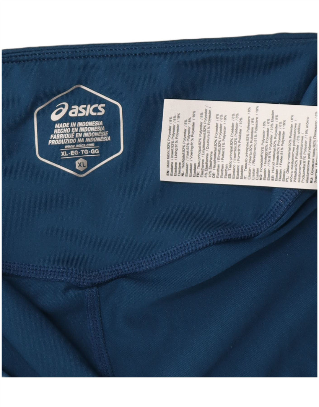 Asics Crop Leggings Mujer ES 40 XL Poliéster Azul