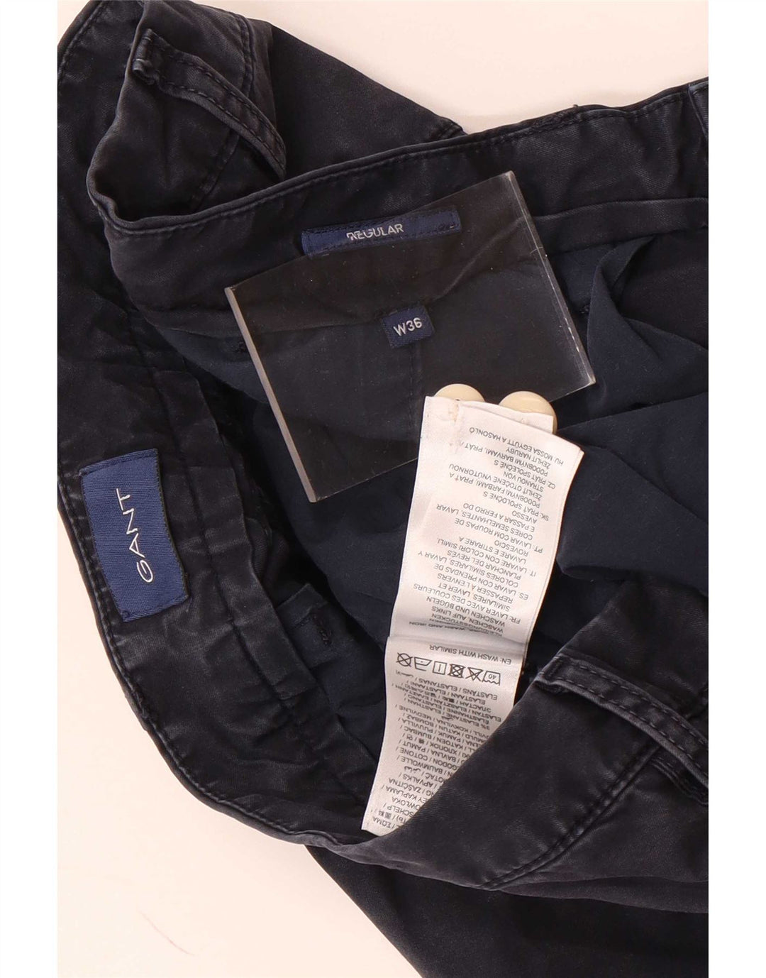 Gant Pantalones cortos chinos para hombre W36 Large Azul marino Algodón