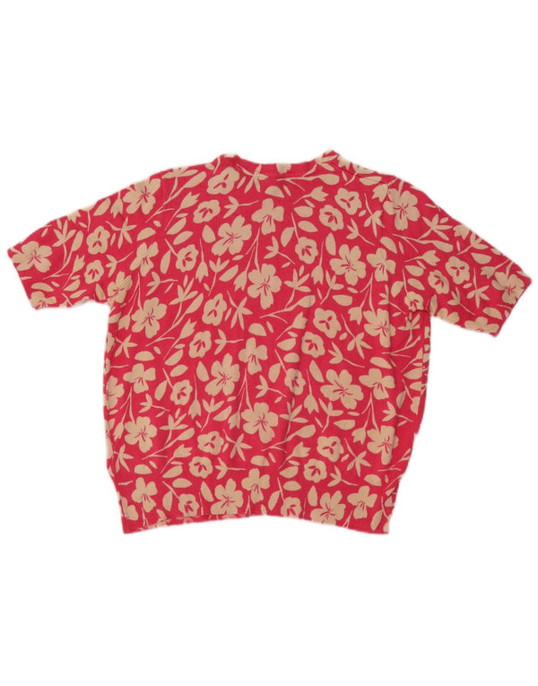 Marks & Spencer Suéter tipo jersey con cuello barco para mujer Reino Unido 44 Grande Rosa Floral