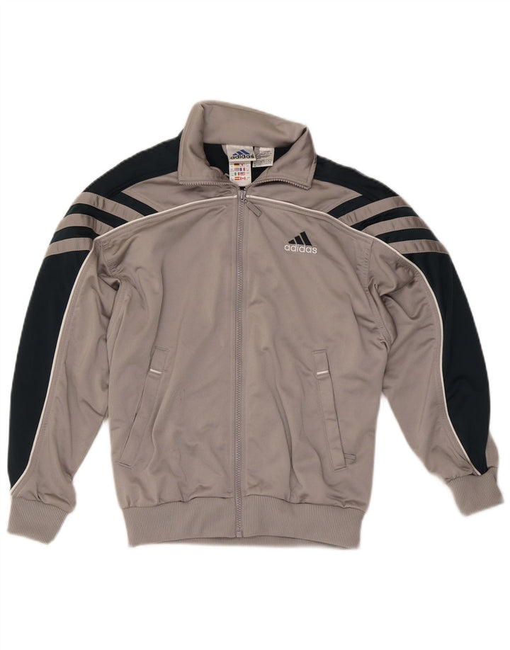 Adidas - Chaqueta de chándal con gráfico para niños, 13-14 años, color gris