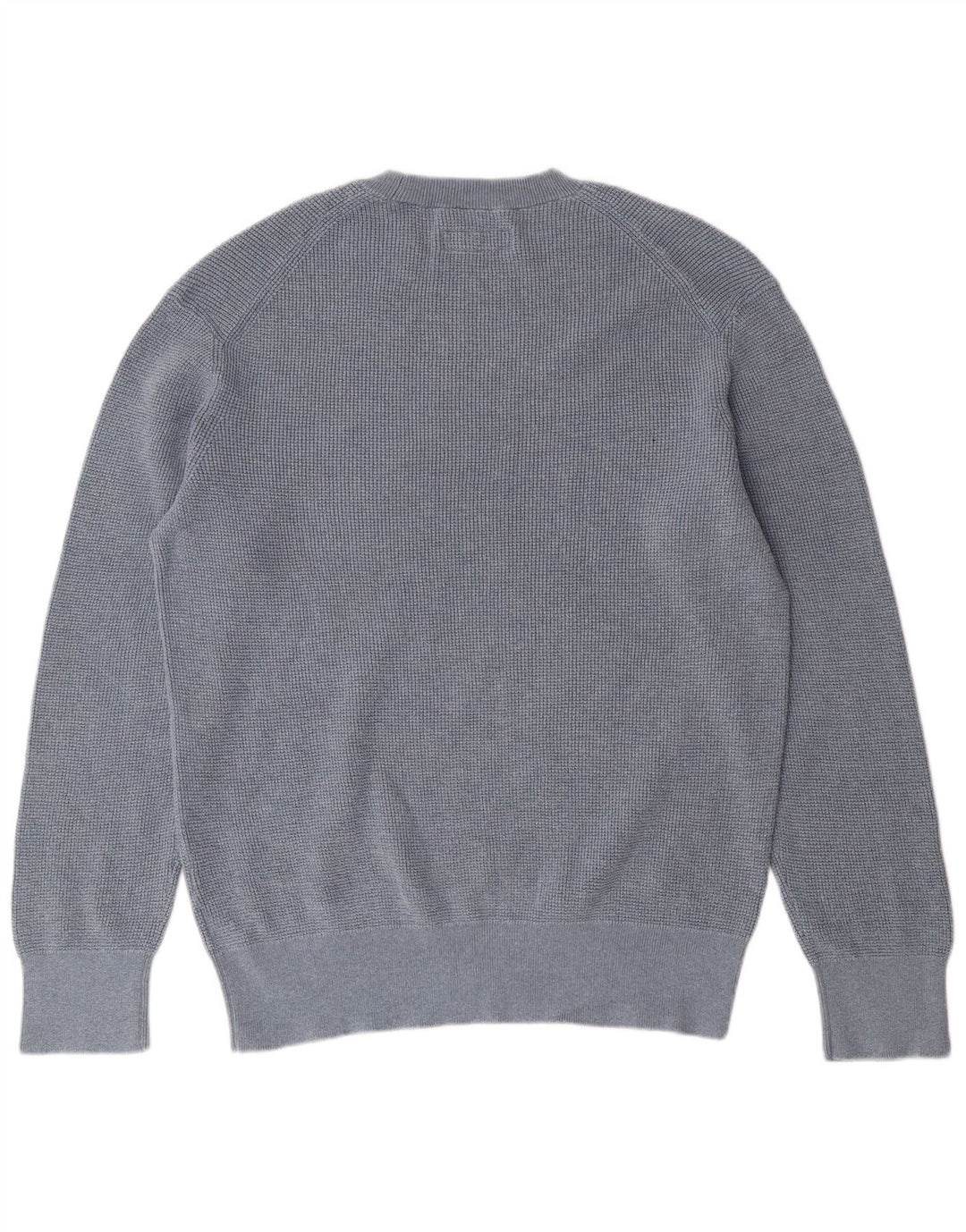 ALL SAINTS Jersey de cuello redondo para hombre de algodón azul medio