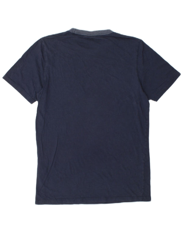 JACK & JONES Hombre Camiseta Gráfica Top Medium Azul Marino Algodón