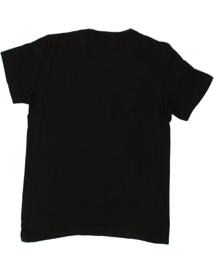 KAPPA Mens Slim T-Shirt Top Large Black Cotton Vintage Kappa and Second-Hand Kappa from Messina Hembry 