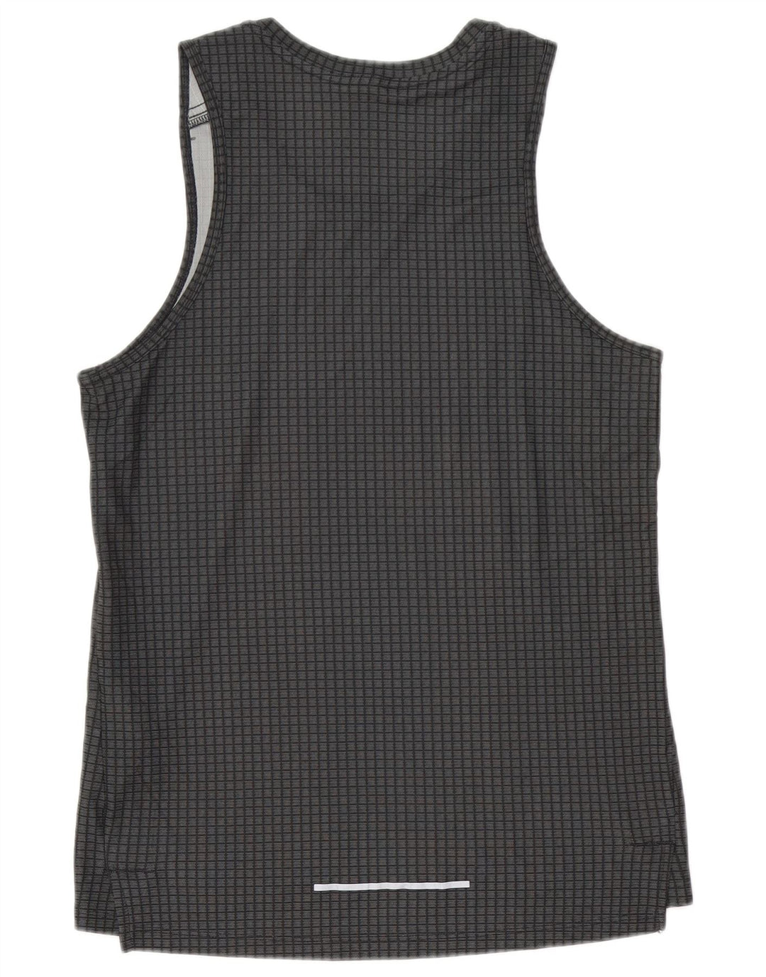 Nike - Camiseta sin mangas Dri Fit para hombre, poliéster, cuadros grises pequeños