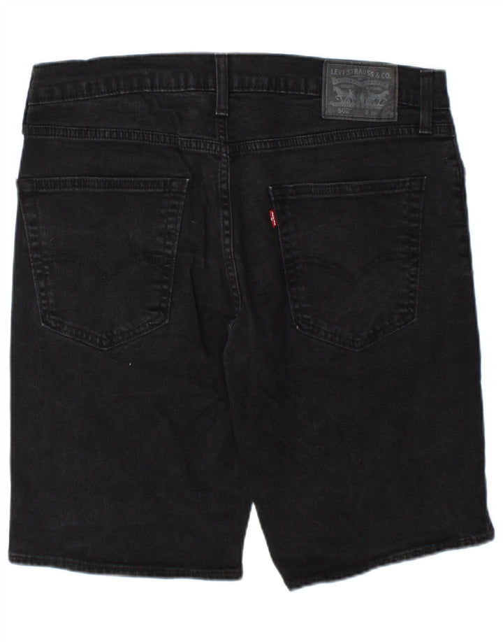 Levi's Mens 502 Denim Shorts W36 Grande Algodón Negro