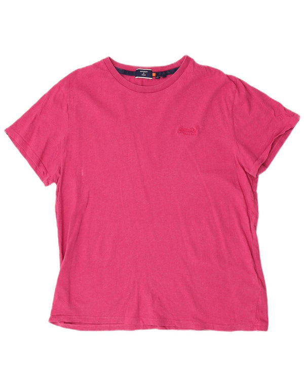 Superdry Camiseta para hombre Top 2XL Algodón rosa