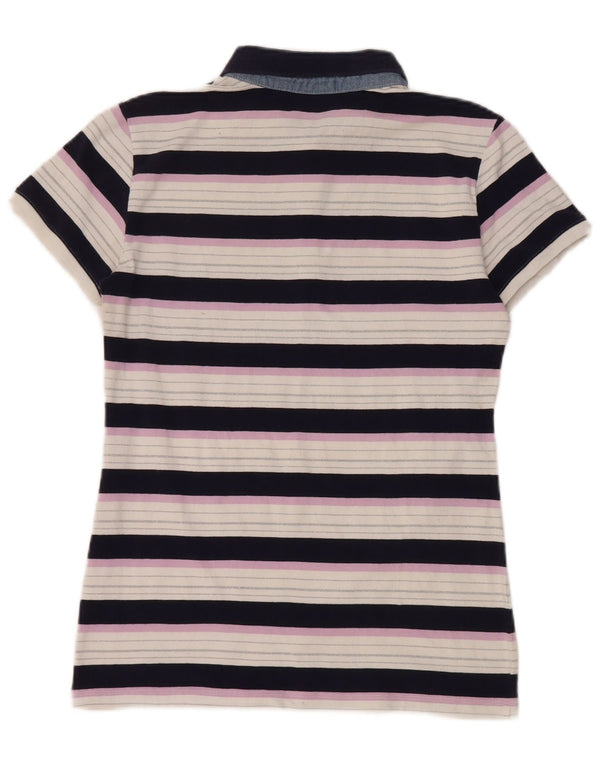 Ellesse Polo de manga corta para mujer UK 44 Large Multicolor Rayas