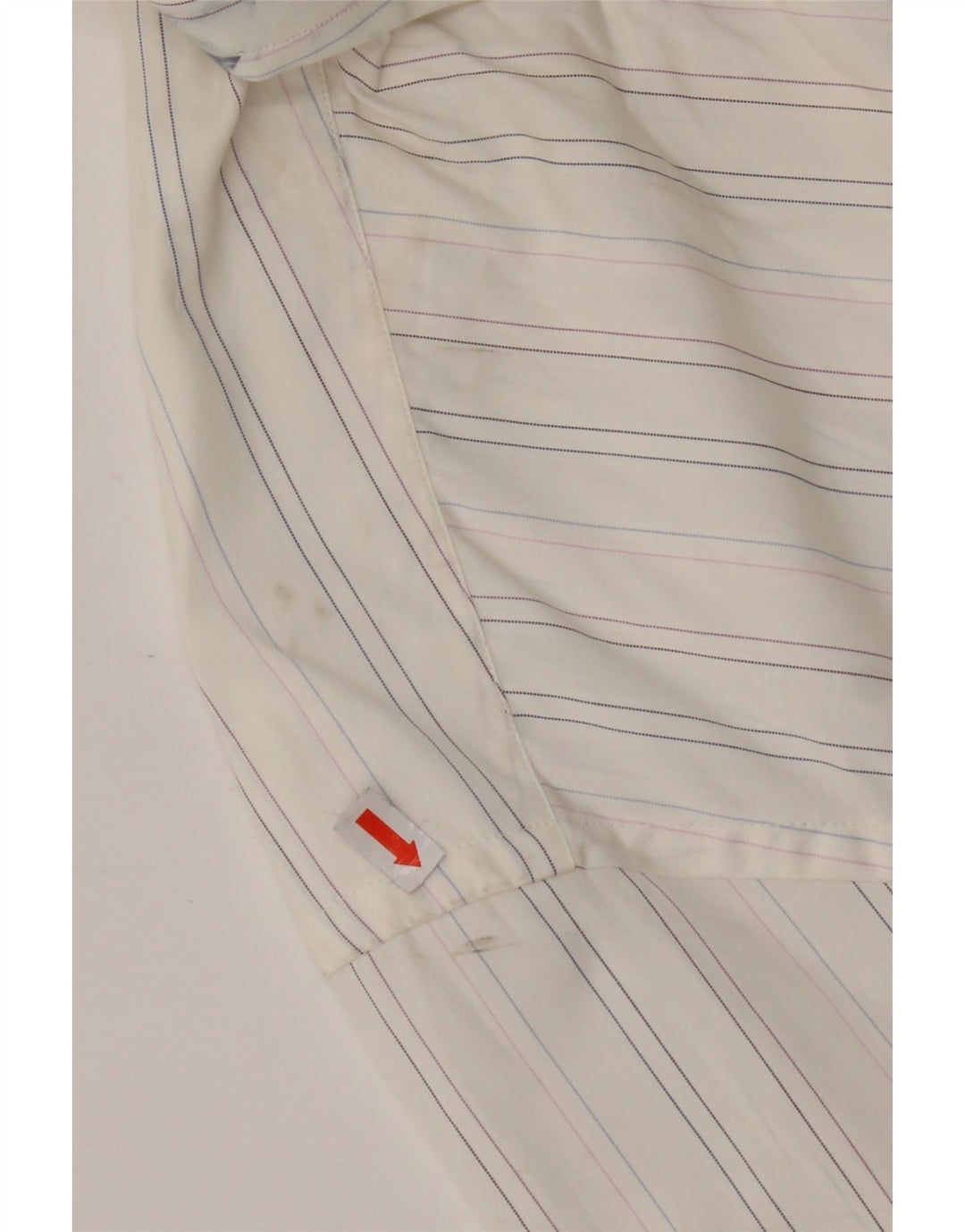 MASSIMO DUTTI Camisa Hombre Talla 43 Grande Algodón Rayas Blancas