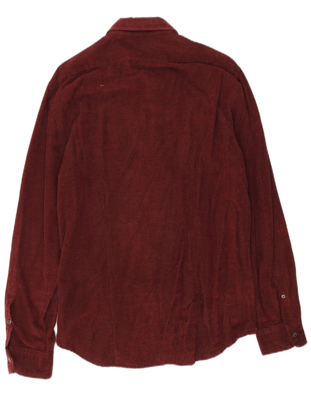 Camisa de pana para hombre Jigsaw Algodón burdeos medio