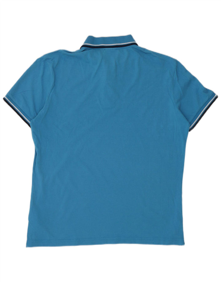 DIADORA Polo Hombre Grande Azul Algodón