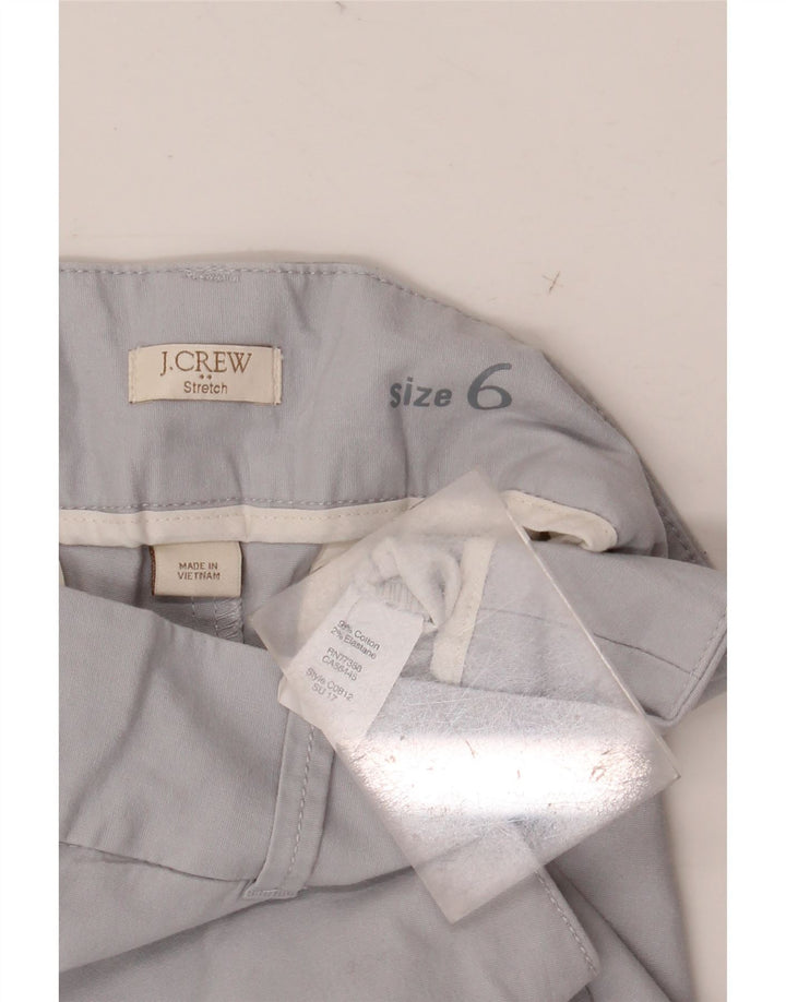 J. CREW Pantalones cortos chinos para mujer US 6 Medium W30 Gris Algodón