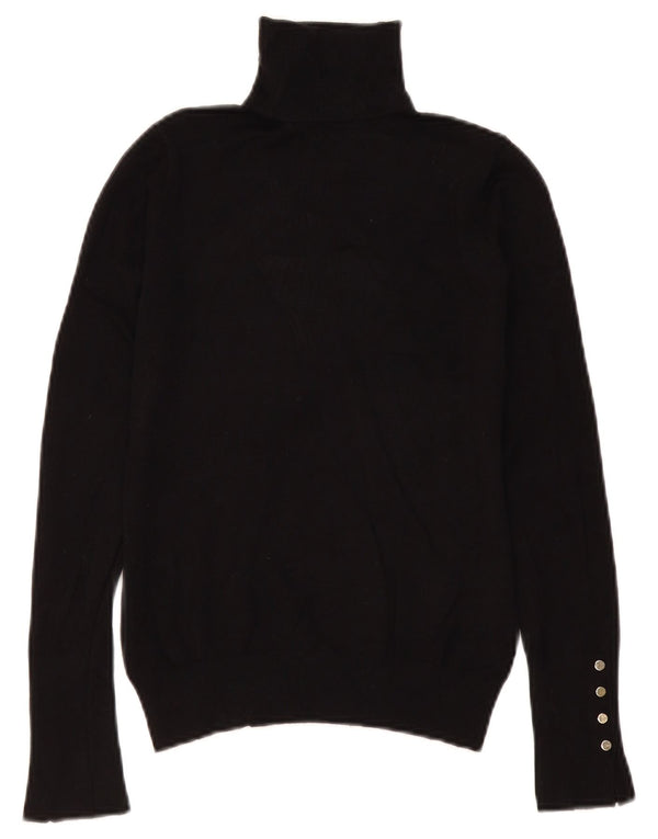 Zara Mujer Roll Neck Jumper Sweater UK 10 Small Negro