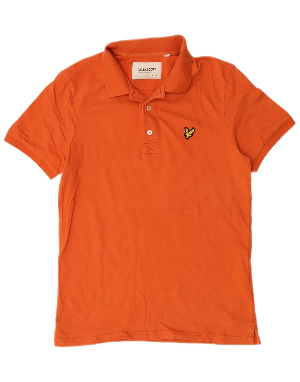 Lyle & Scott Polo para hombre pequeño de algodón naranja