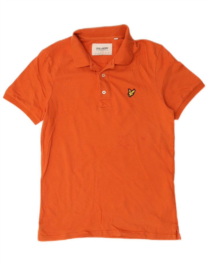 Lyle & Scott Polo para hombre pequeño de algodón naranja