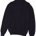 Harmont & Blaine Suéter tipo jersey con cuello y cremallera para mujer Reino Unido 12 Lana azul marino mediana