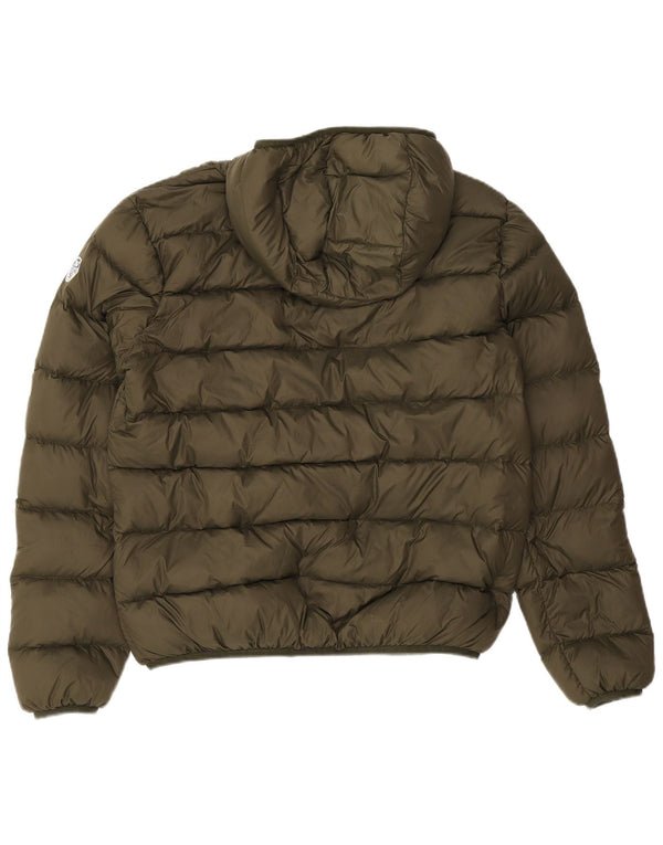 North Sails Chaqueta acolchada con capucha para hombre UK 40 Large Caqui Poliamida