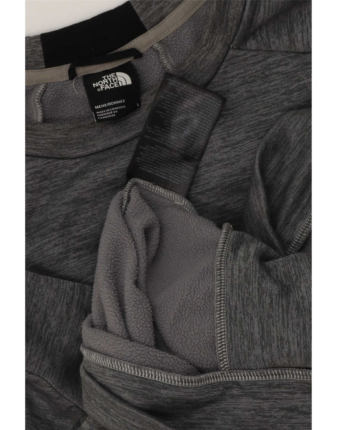 The North Face - Sudadera tipo jersey para hombre, color gris, poliéster, color block