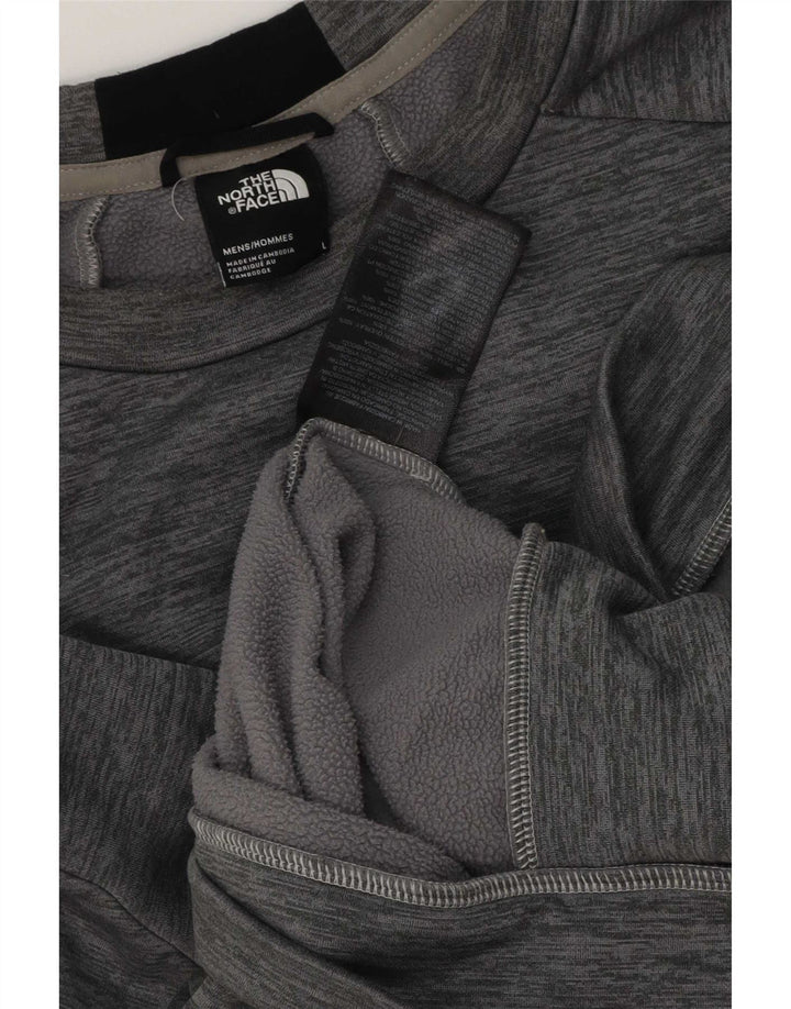 The North Face - Sudadera tipo jersey para hombre, color gris, poliéster, color block