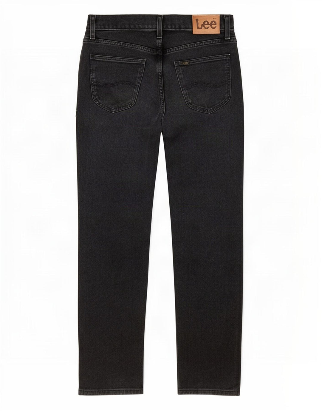 Vaqueros Rectos Lee Mujer W29 L34 Algodón Negro